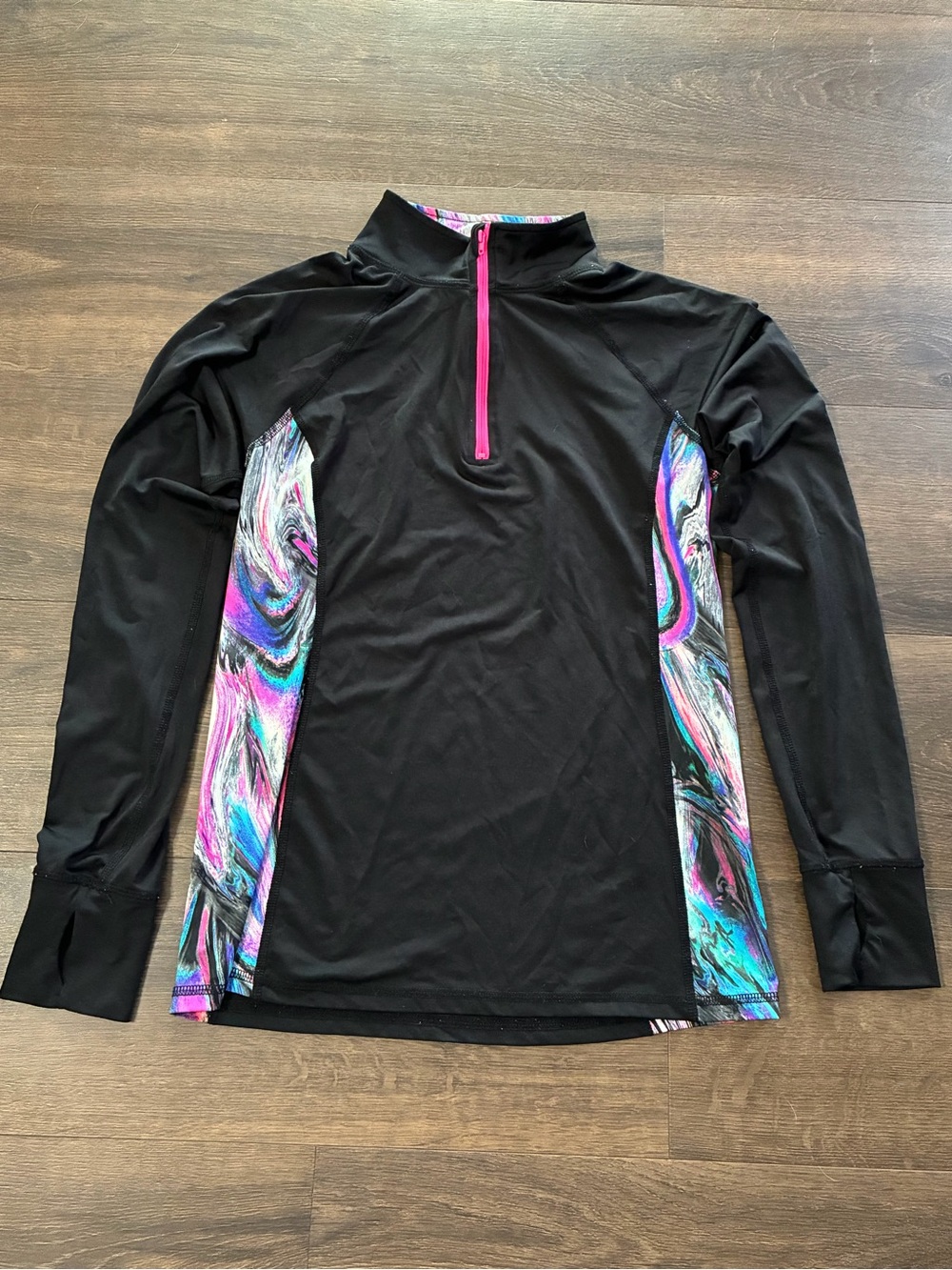 Material Girl Active 1/4 Zip Pullover Medium Athletic Top